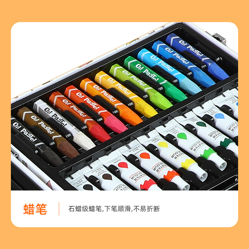 children‘s painting watercolor pen set 53 pieces children‘s art supplies crayons colored pencils oil painting stick set wholesale