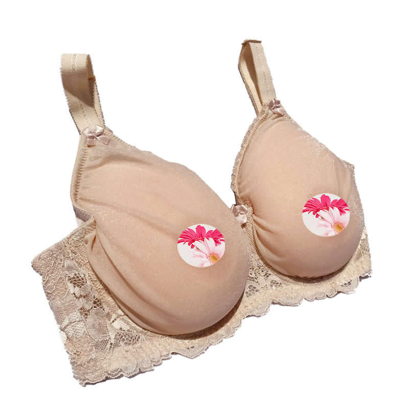 可拆肩带 变装男士文胸胸罩 硅胶假乳房义乳伪娘假乳专用文胸8799