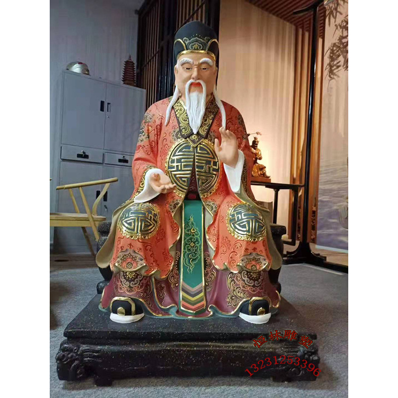 5米聚宝盆财神爷沈万三文财神铜像-阿里巴巴