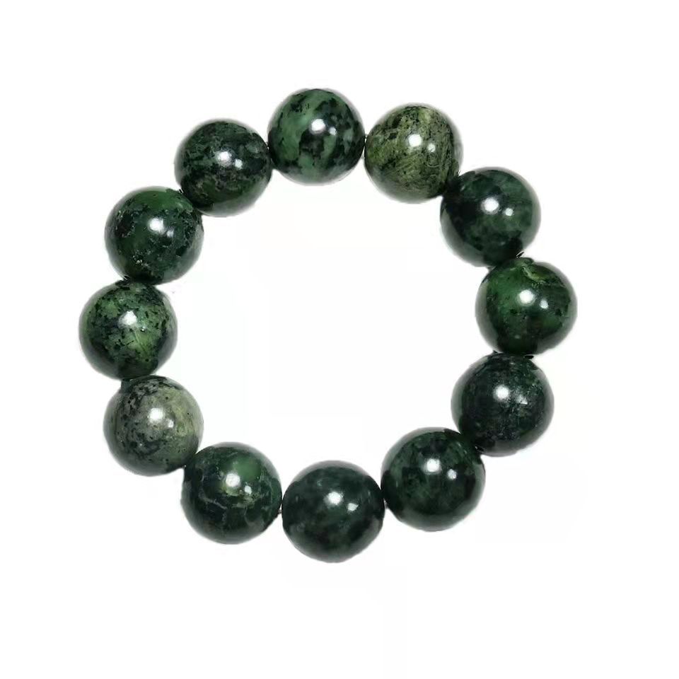 直播货源西藏药王石圆珠手链 藏玉橄榄陨石带磁性单圈手串批发