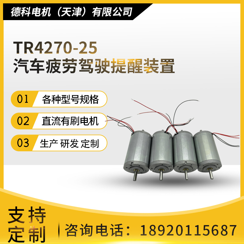 （TECO）德科TR4270-25系列汽车疲劳驾驶提醒装置用直流有刷电机