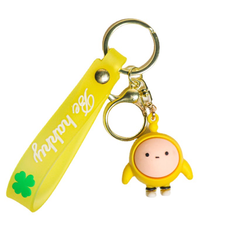 Surrounding the Game Egg Puff Party Keychain Car Pendant Couple Small Gift Internet Hot Key Pendants Wholesale