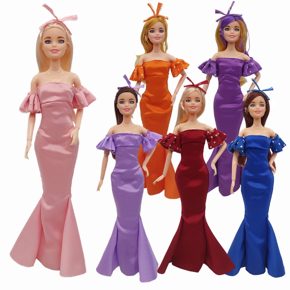 跨境6分娃衣芭芘30厘米换装洋娃娃衣服时装套装礼服玩具服装配饰