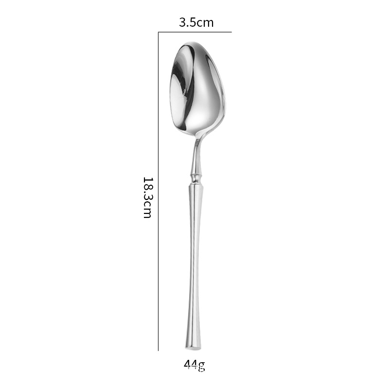 304 Stainless Steel Western Food Knife, Fork and Spoon Tableware Creative Solid Small Waist Steak Knife and Fork Restaurant Household Coffee Spoon