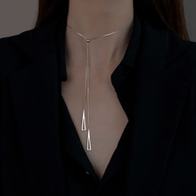 小众轻奢流苏纯银项链女2021年新款时尚设计感颈链锁骨链简约气质