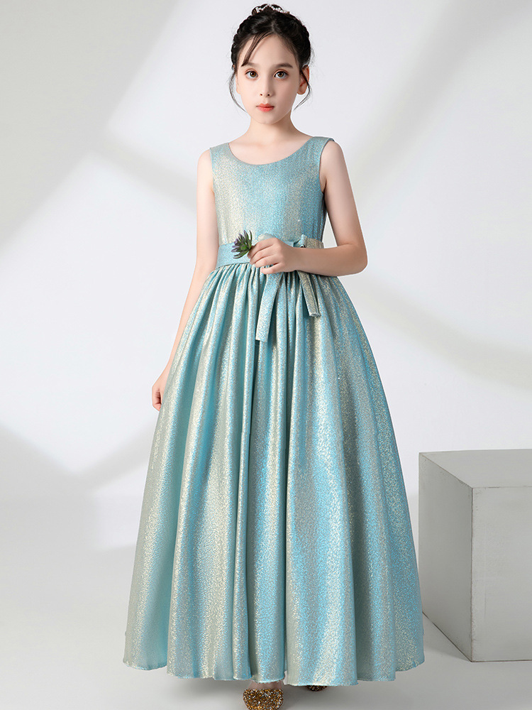 女童礼服公主裙儿童钢琴演奏比赛考级走秀演出服主持人春季