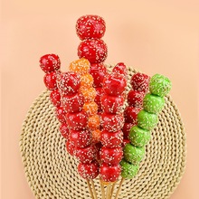 糖葫芦装饰摆件带模型假水果舞蹈冰糖葫芦道具高拍照玩具芝麻