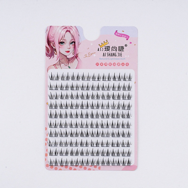 Lazy Small Flame Upper Eyelashes False Eyelashes Female Natural Segmented Eyelashes Double Clusters Eyelash Natural