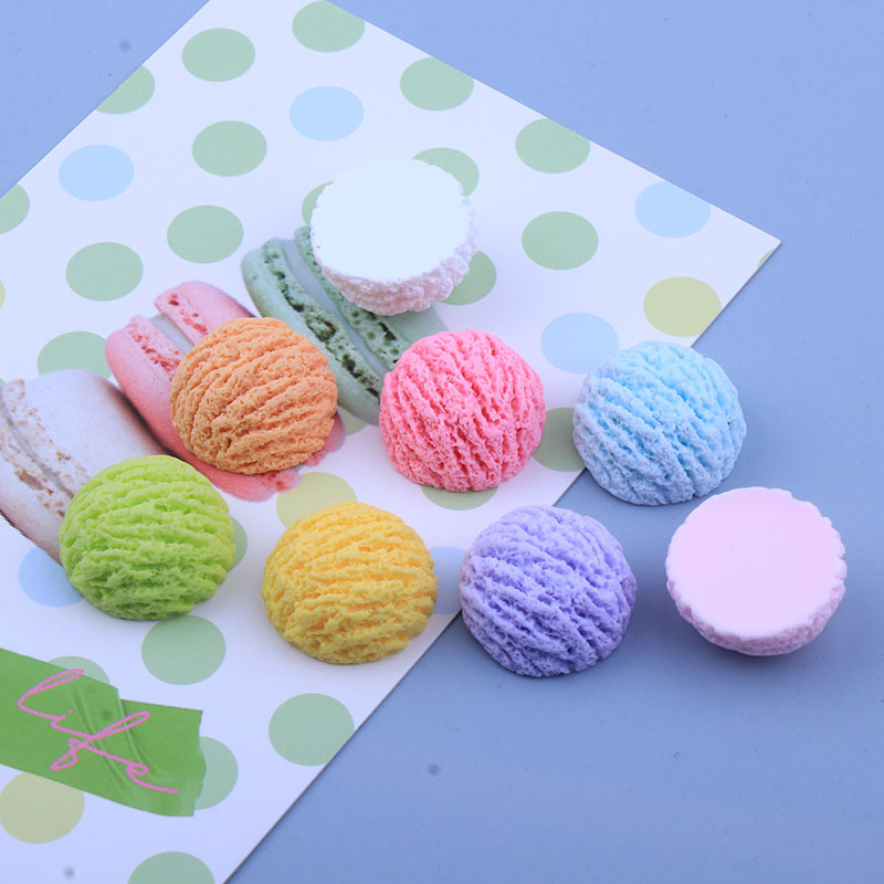 New Macarons Sugar Ball Candy Toy Skates Stickers Cup Sticker DIY Cream Glue Hair Rope Phone Case Resin Accessories Wholesale