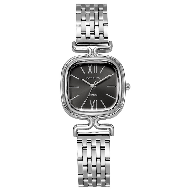 跨境外贸新款时尚小巧气质文艺休闲刻度钢带女士学生石英手表现货