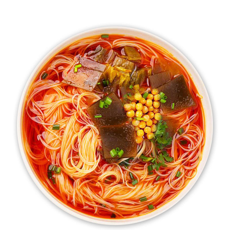 四川米粉速食素粉米线食品免煮冲泡小龙虾味酸汤味细米线厂家定制