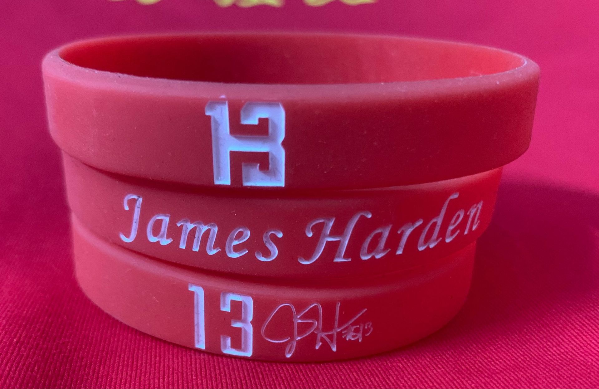 硅胶手环哈登13号手环签名珍藏版篮球运动手链腕带球星纪念手环