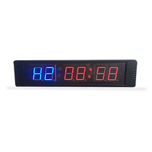 Mini 6-bit 1-inch remote control LED digital fitness clock