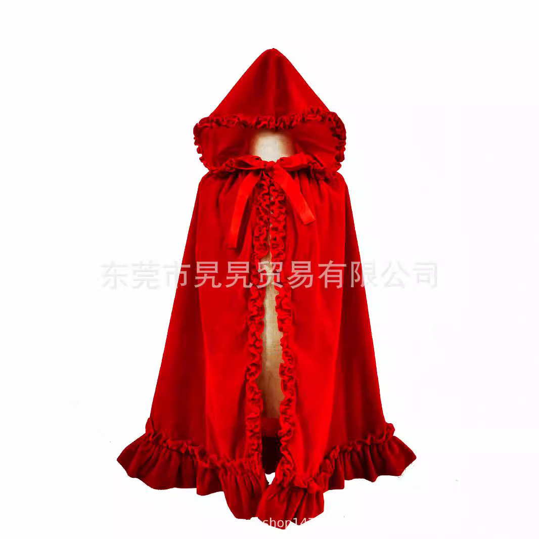 小红帽披风斗篷osplay服装万圣节扮演演出服舞会派对道具