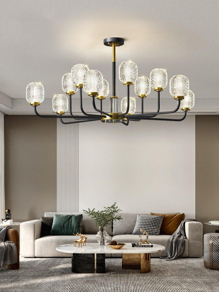 轻奢水晶吊灯大气客厅过道吊灯多面k9水晶灯广东帝馨水晶灯具批发