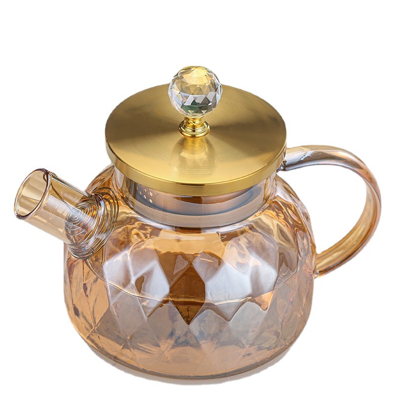 Japanese-Style Borosilicate Glass Amber Water Pitcher Household Large Capacity Teapot Cold Boiled Water Cold Water Bottle