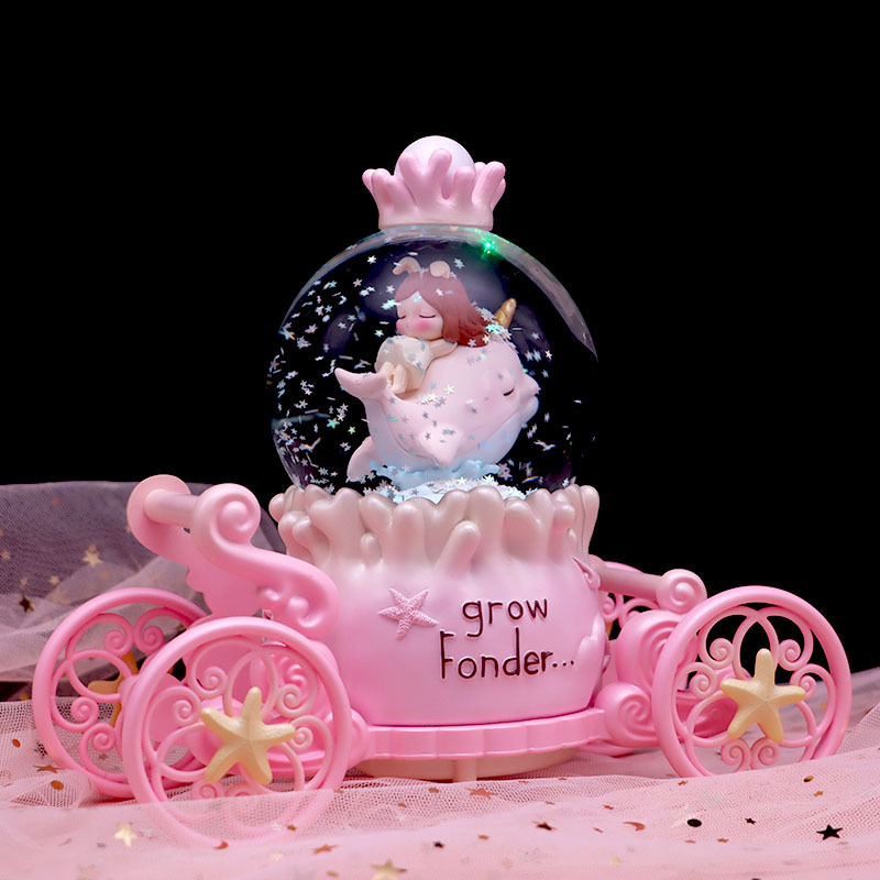 Star Sea Dolphin Girl Crystal Ball Music Box Cartoon Music Box Female Student Creative Birthday Gift Wholesale