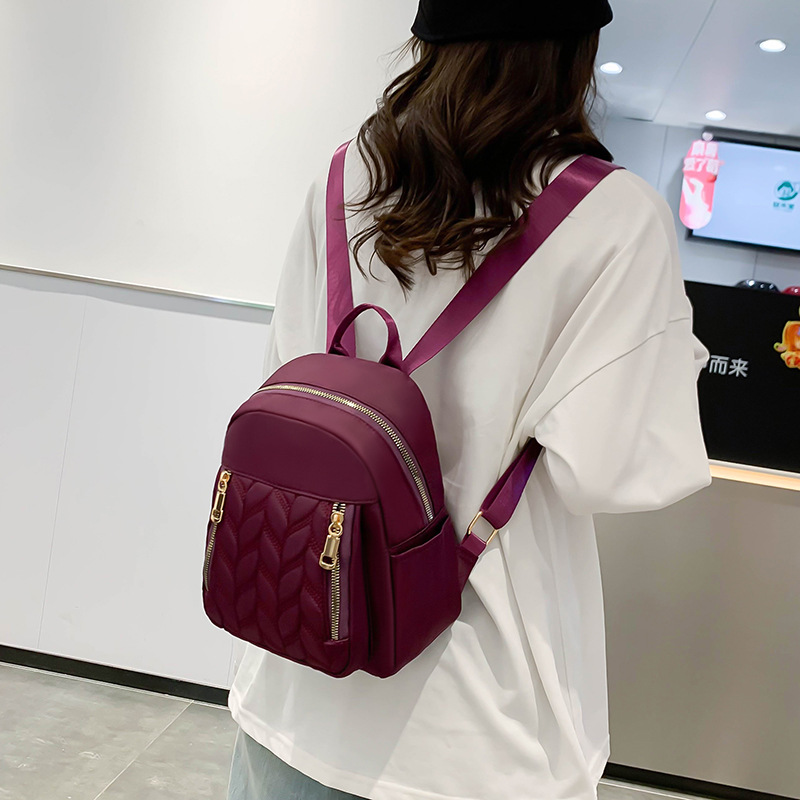 Spring Trend Backpack Women's 2023 New Fashion Diamond Embroidery Thread Women's Shoulder Bag Travel Leisure Student Bag