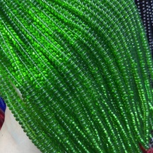 亮绿色 扁珠车轮 算盘珠 玻璃珠子琉璃散珠DIY服饰配珠多色可选