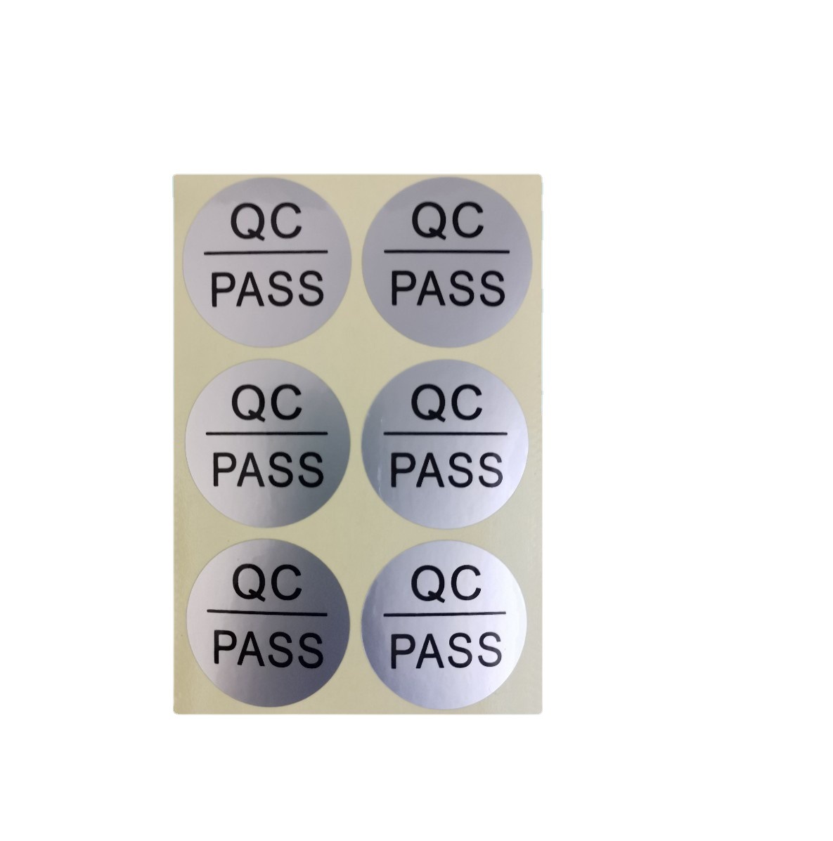 深圳标签厂qc pass贴纸绿色贴纸qc标10mm圆qc passed标签