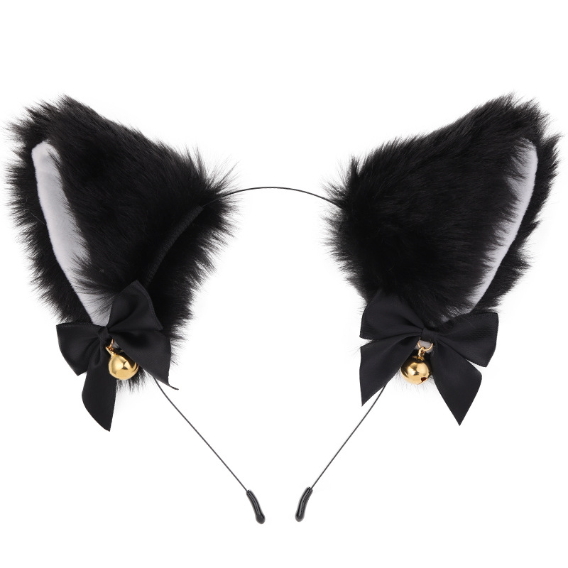 Amazon Cross-Border Cat Ears Bell Headband Cos Cat Girl Hair Accessories Christmas Halloween Headdress Accessories