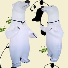 万圣节大白北极熊充气服装化装舞会节日派对年会卡通人偶道具衣服