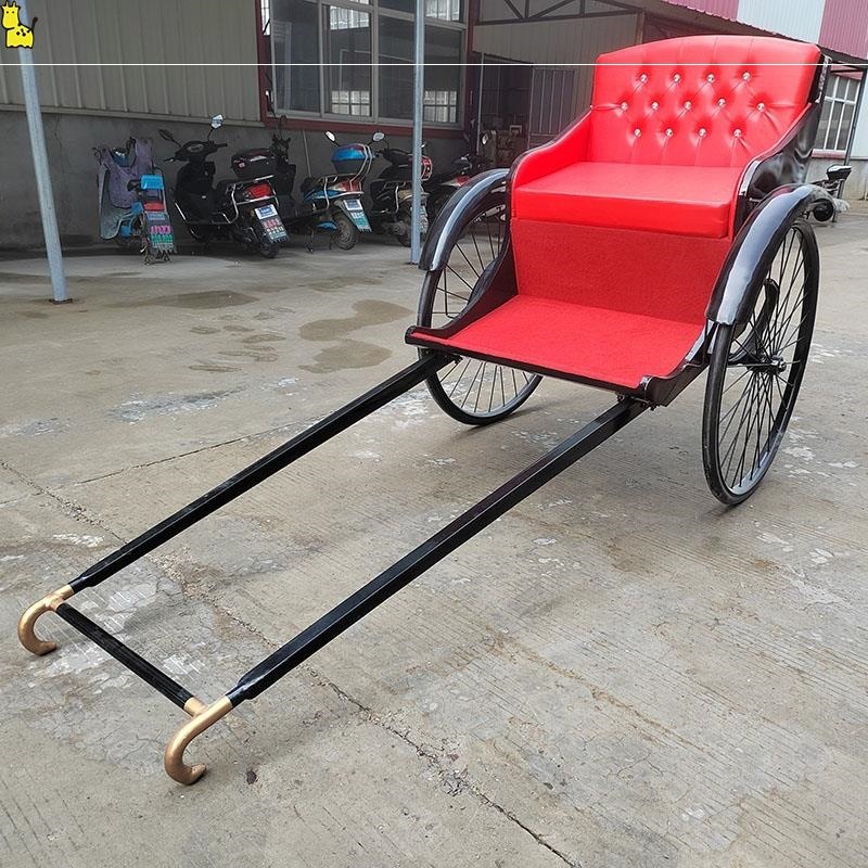 日式黄包车老上海人力车老北京黄包车电动民国东洋车景区影视摆件