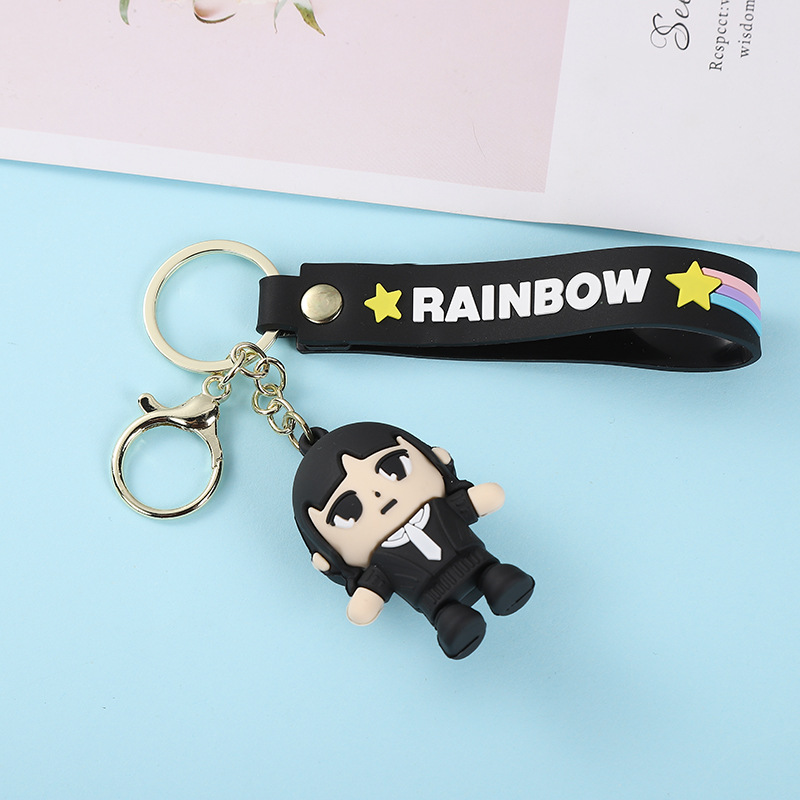 Cross-Border Adams Keychain Doll Creative Funny Palm Keychain Car Key Chain Ornament Couple Wholesale