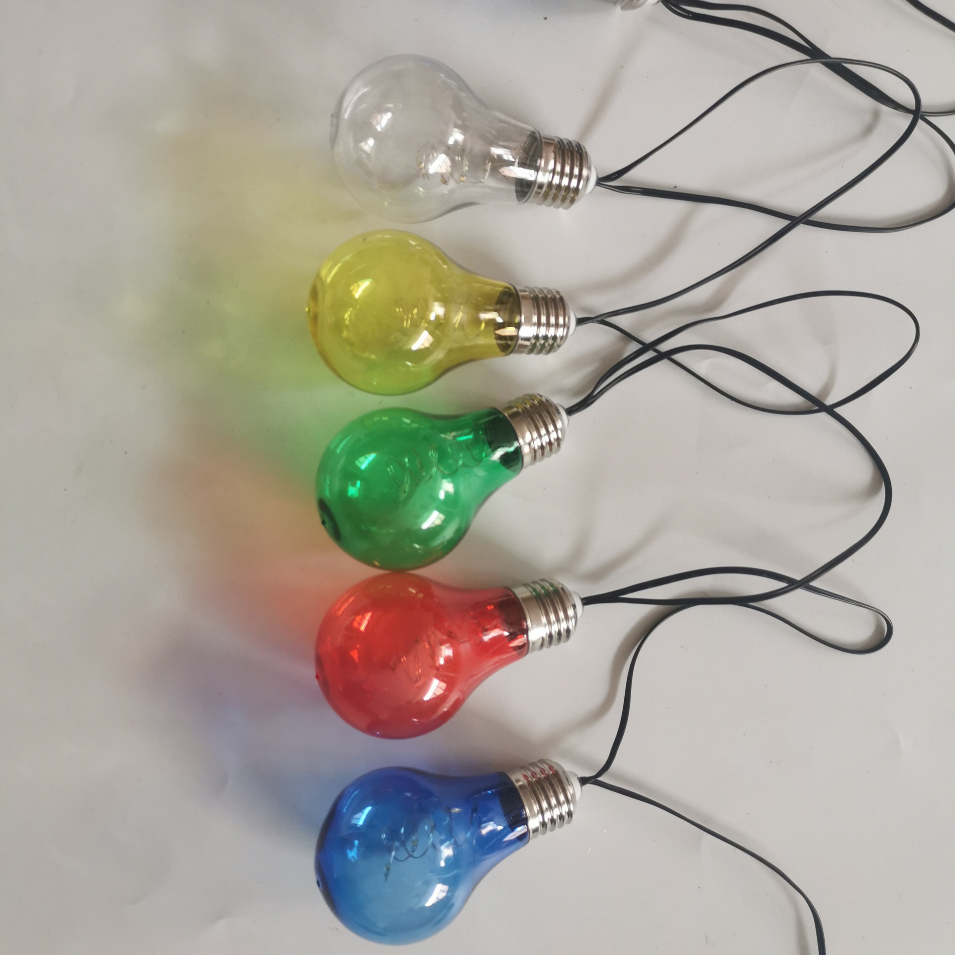 圣诞装饰七彩太阳能球泡灯串 爱迪生球泡灯串节日家用灯饰