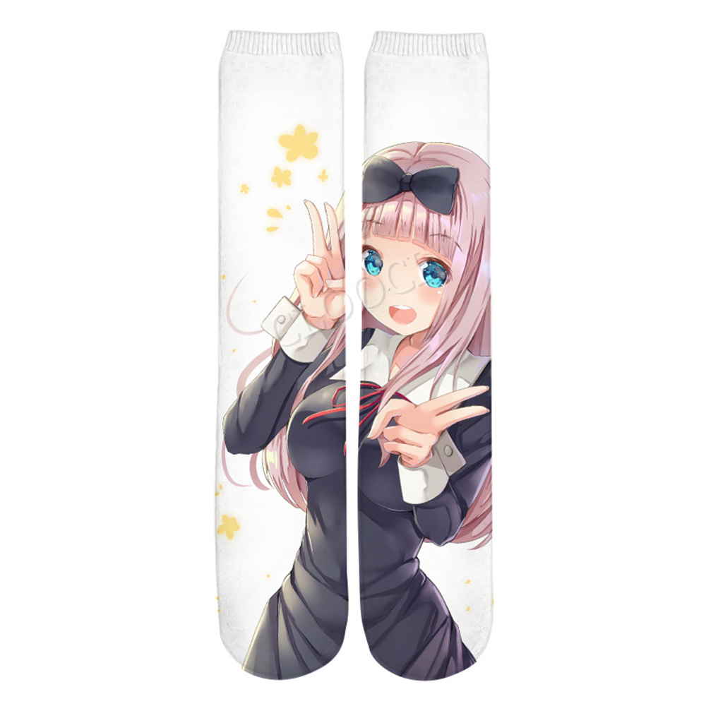 独立站热销袜子时尚3d数码动漫女孩印花袜子短袜跨境袜子厂家批发