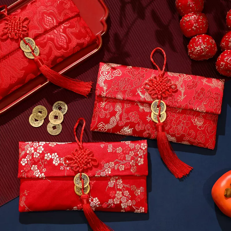新年马年红包结婚订婚压岁包随份子改口费喜包万元大号高档布钱袋
