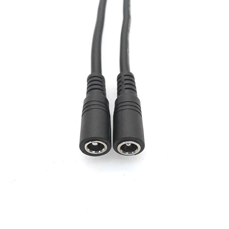 现货5521单母头太阳源电池 dc电源线外径黑色芯线红黑厂家供应