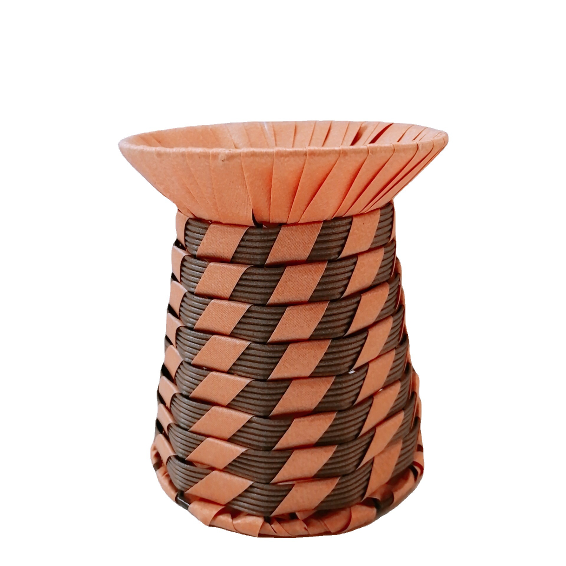 厂家直供 pp材料编织花瓶工艺品 插花收纳桌面装饰摆件家居装饰瓶