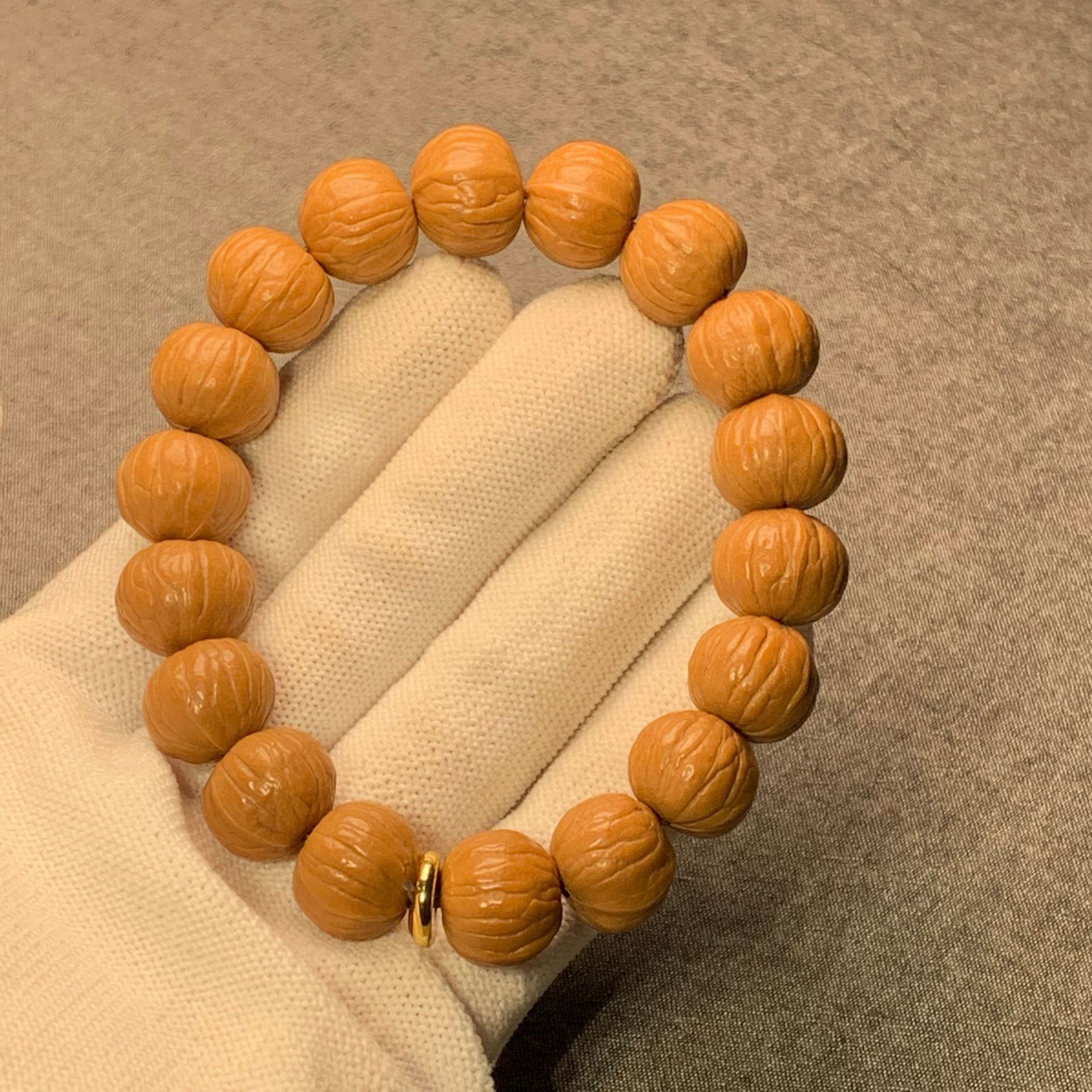 双鳍南瓜桩猴头菩提手串核桃原籽美国金丝猴头矮桩