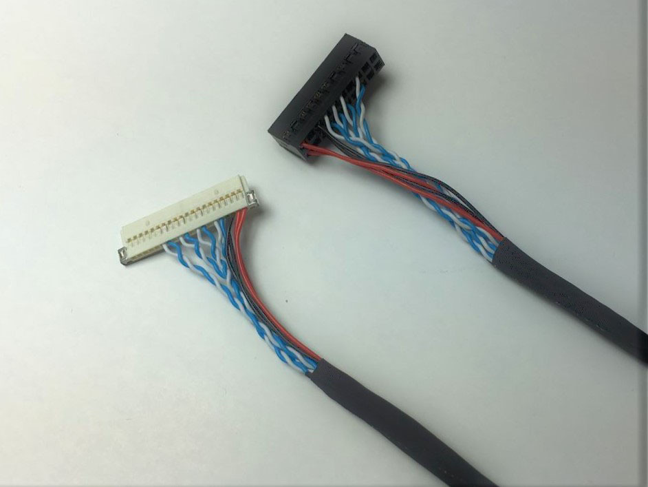 高清lvds液晶显示屏线 fix-30/51p双8单8端子线线束连接线