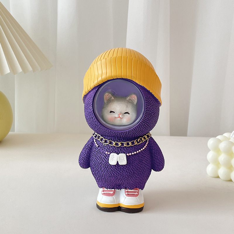 Net Hongda Meow Luminous Star Light Cartoon Resin Creative Holiday Gifts Children's Bedroom Bedside Luminous Ornaments