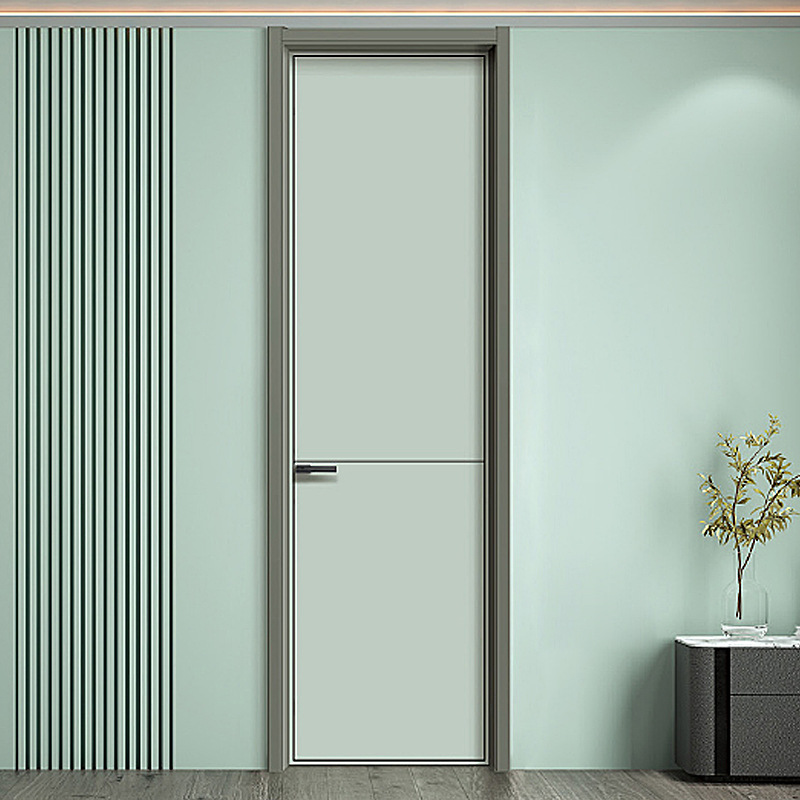 中山市莫兰迪色系列碳晶门 轻奢简约高档全木门 平开式房间平板门