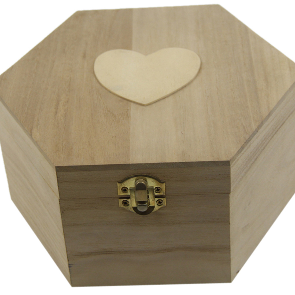 六边形创意木制包装盒实木手表首饰礼品盒定制批发