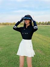 批发高尔夫服装女春款高尔夫长袖女高尔夫女裙套装女golf球服显瘦