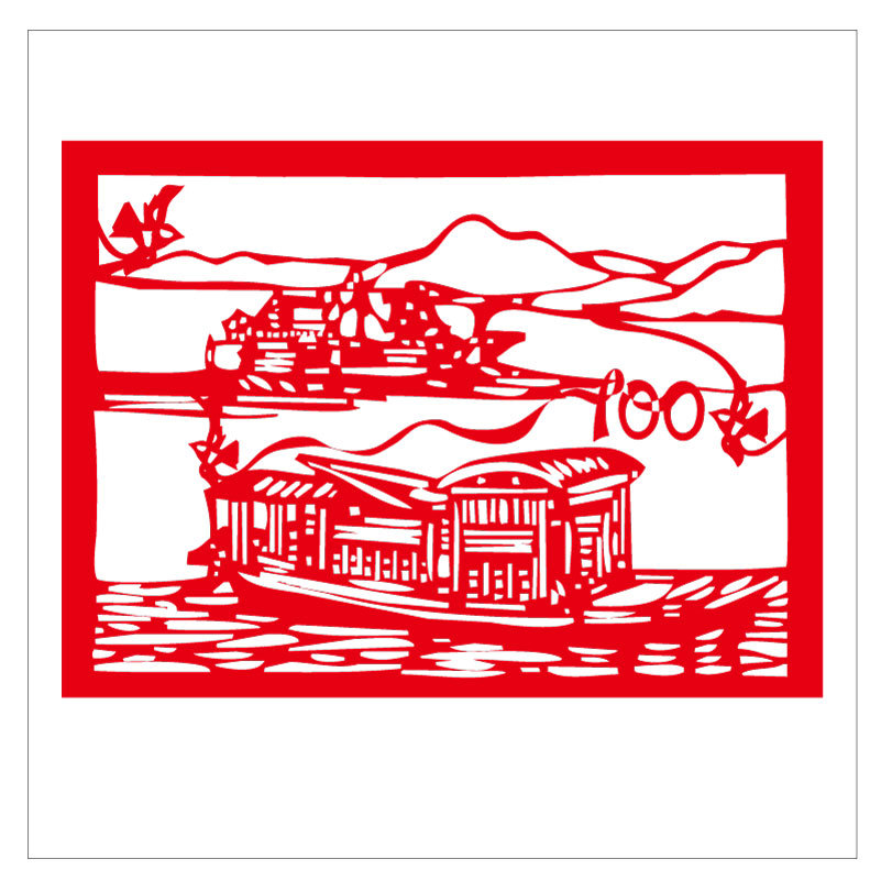 红色国庆主题手工雕版印刷术diy 木雕刻版画木活字年画拓印工展会