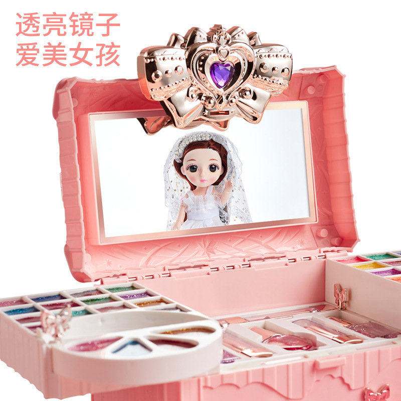 Cross-Border Children's Cosmetics Toys Girls' Makeup Toys Handbag Set Play House Gifts Amazon Hot Sale