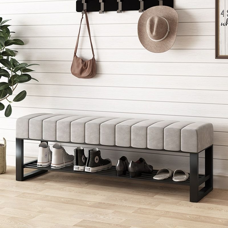 轻奢换鞋凳家用入户门口长条凳进门穿鞋凳衣帽间鞋架一体收纳凳子