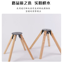 实木桌子腿家用沙发脚木腿 学习桌桌腿配件 圆方木脚圆桌脚架桌腿
