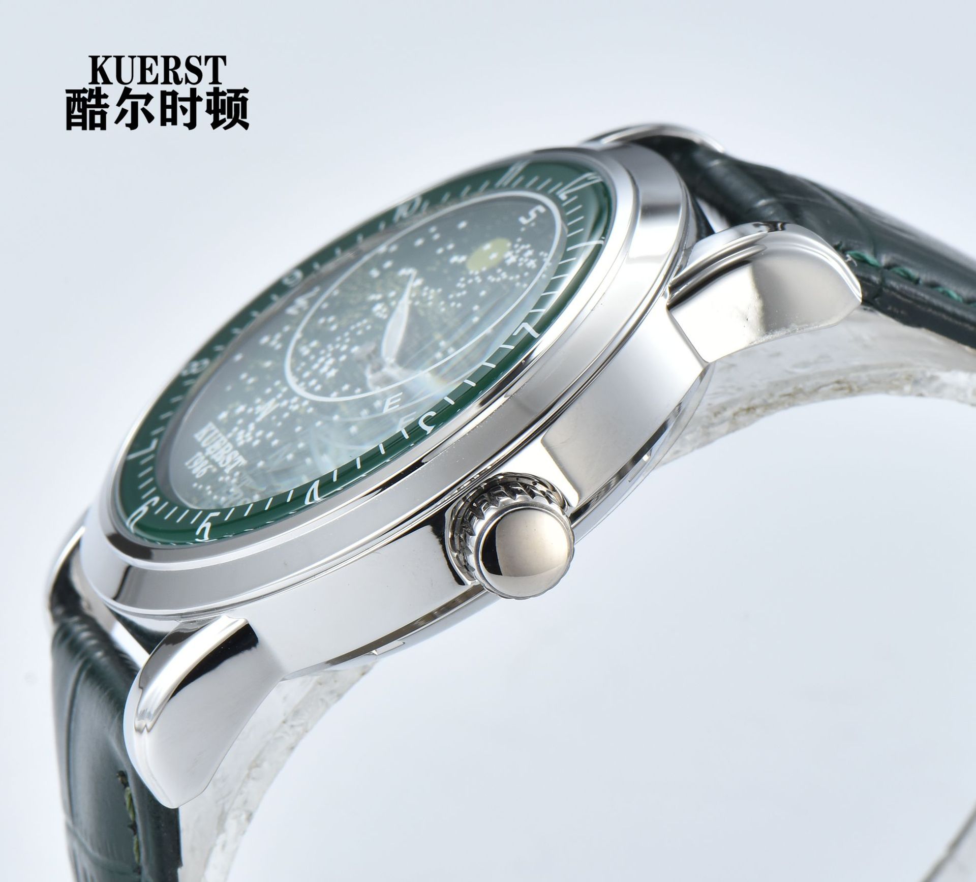 瑞士注册品牌kuerst酷尔时顿网红星空绿自动机械手表男 防水 代发