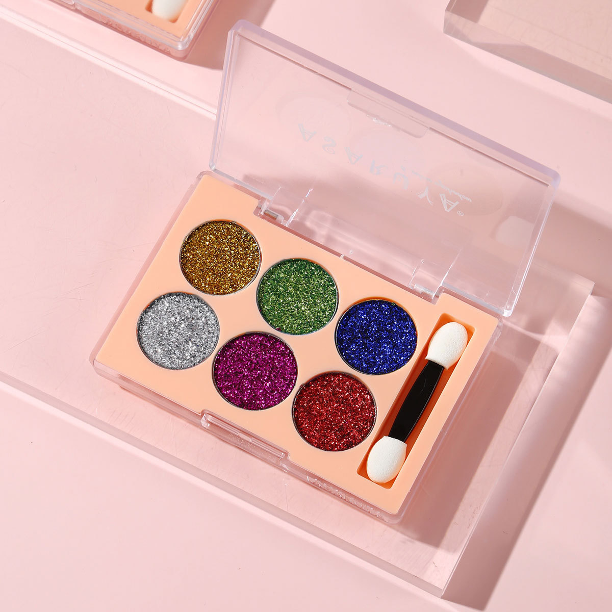 元旦六一儿童节眼影盘珠光闪亮晶晶舞台妆彩妆盘演出金葱亮片眼妆