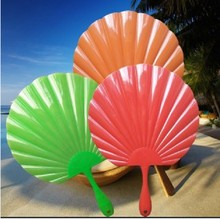 圆形家日用大扇贝壳扇大码塑料扇夏季可爱的扇手摇扇遛娃蒲扇团扇
