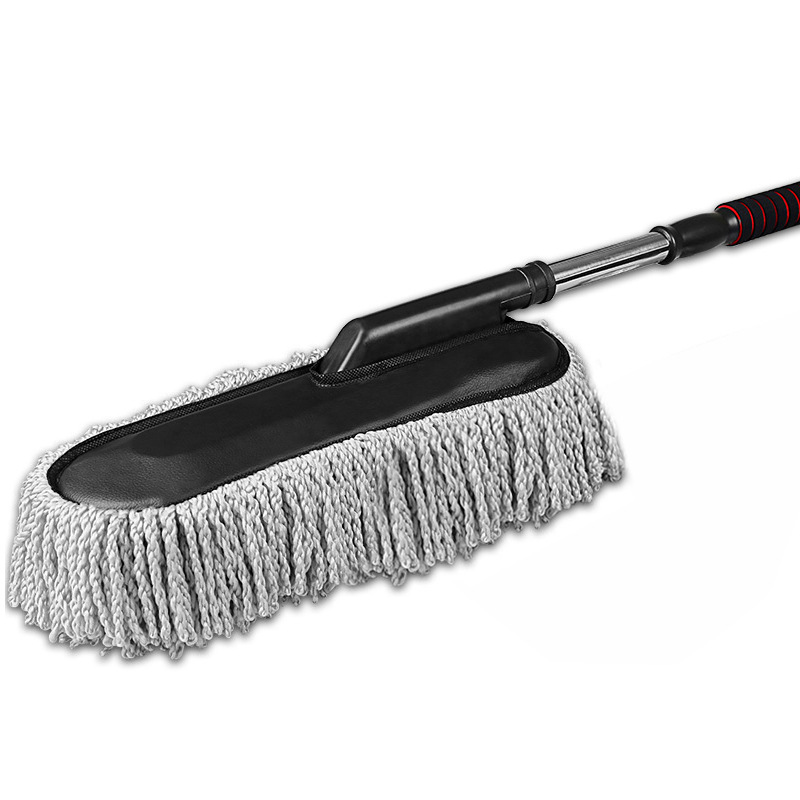 Car Wash Mop Retractable Fiber Wax Mop Car Wax Brush Cleaning Tools Car Wash Does Not Hurt Paint Dust Removal Fiber Duster