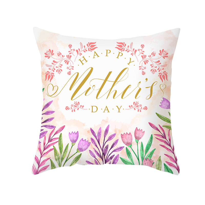 [Clothes] 2023 New Mother's Day Printed Pillowcase Home Sofa Decorative Pillow Bedroom Throw Pillowcase