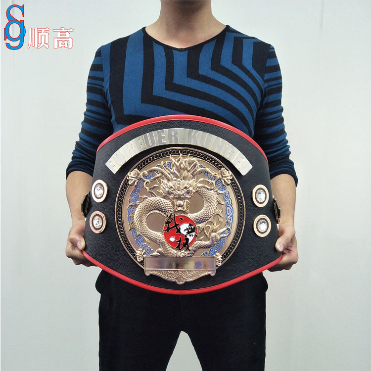 定制定做金腰带泰拳拳王格斗散打青少年自由搏击武术拳击拳馆比赛