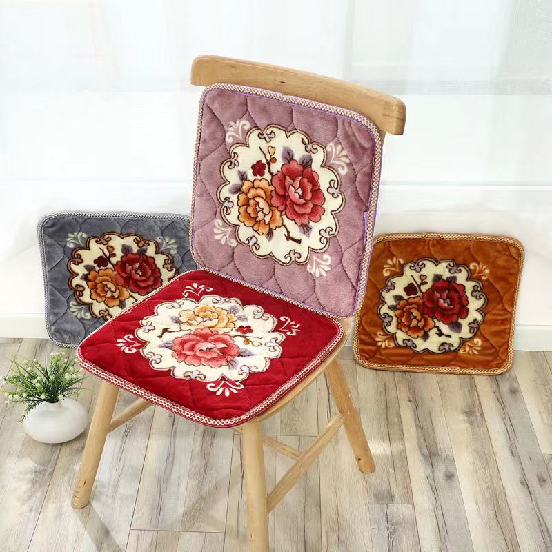 Winter Warm Thickened Fleece Butt Seat Cushions Non-Slip Chair Cushion Household Sofa Dining Table and Chair Stool Chair Cushion Wholesale